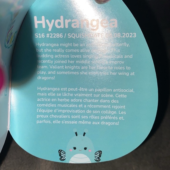 Squishmallows FTM Hydrangea the butterfly - Picture 5 of 5